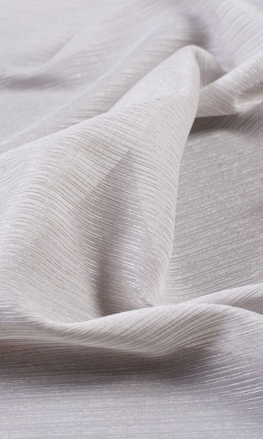 Striped Semi-Sheer Any Size Style Roman Blinds (Silver Grey)