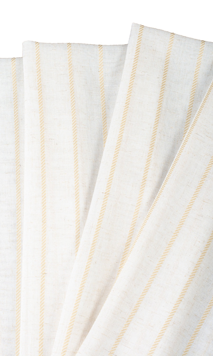 Striped Sheer Blinds (White/ Mustard Beige) Extra Long Short Wide
