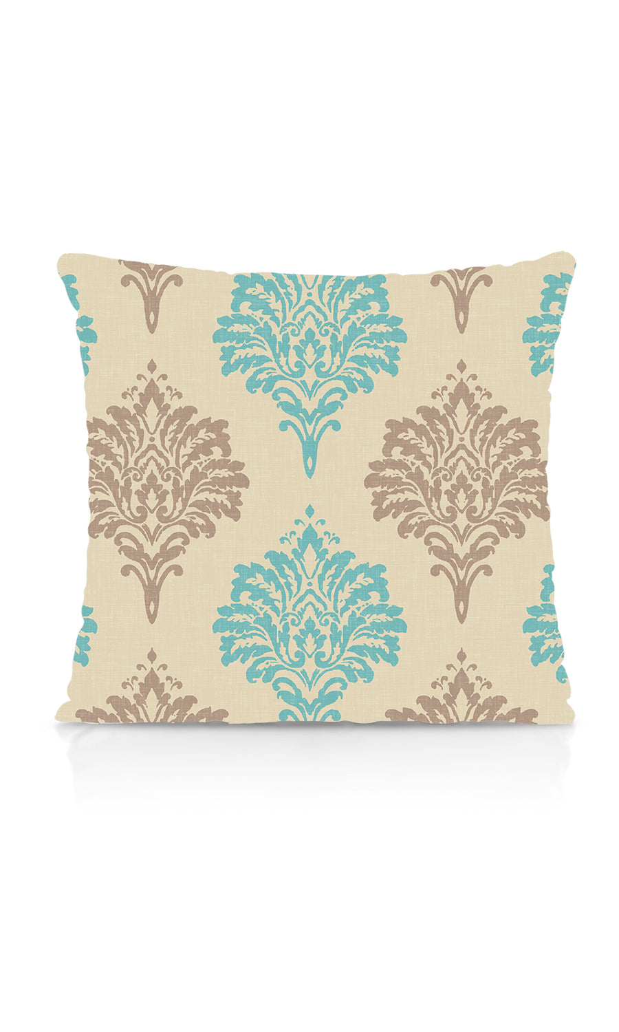 Damask Patterned Free Fabric Material Sample (Blue/ Grey/ White)