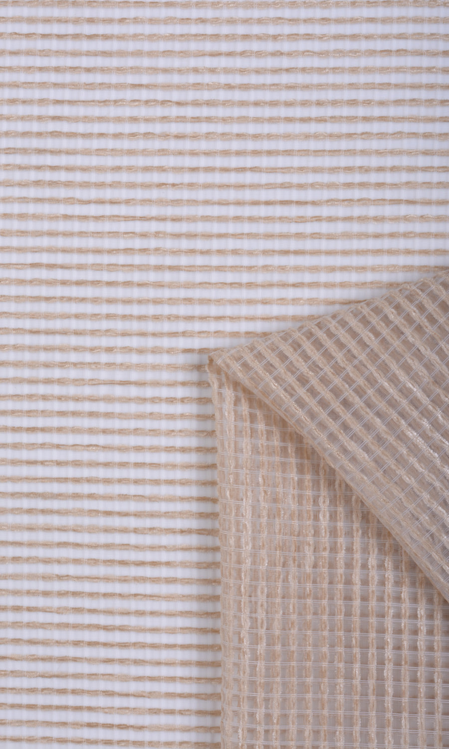 Cotton Rich Sheer Flat, Plain, Fake, Faux, European Relaxed Roman Blinds (Champagne Beige)