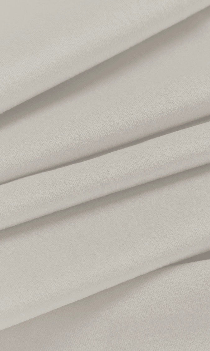 Velvet Home Décor Fabric Sample (Warm White)