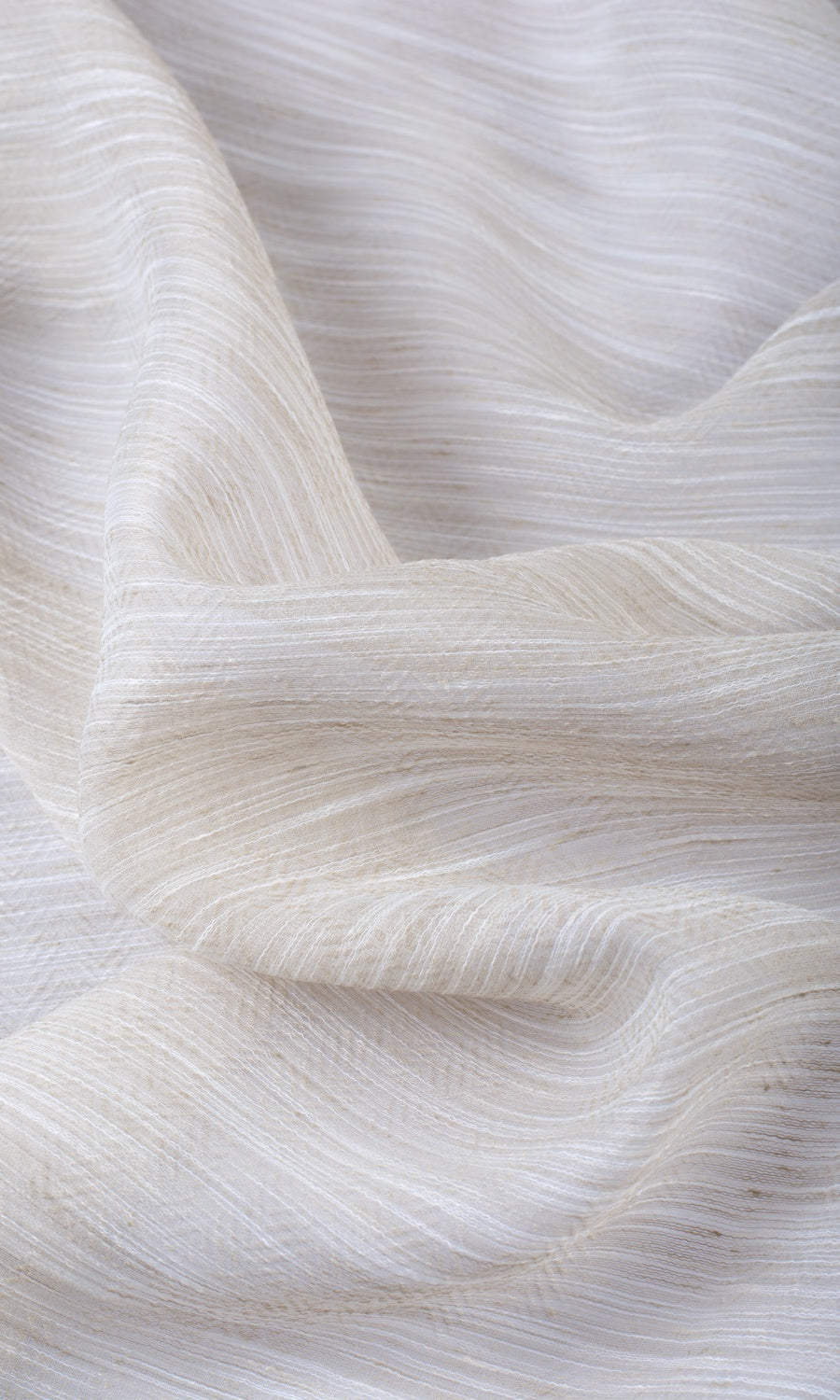 Textured Sheer Any Size Style Roman Blinds (Greige/ Cream)