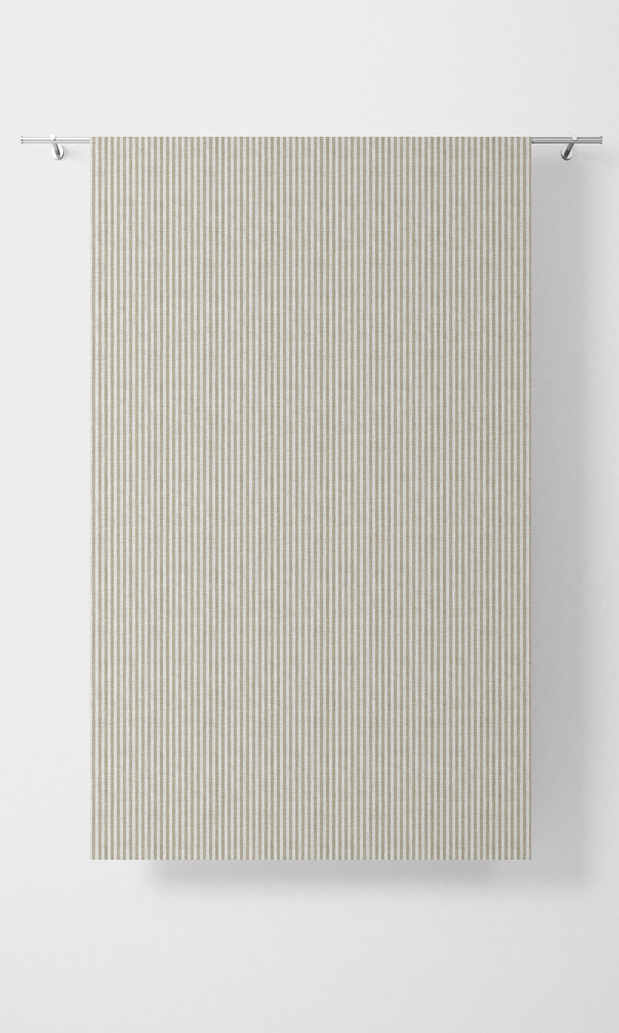 Pinstripe Home Textile Fabric Material Sample (Beige/ White)