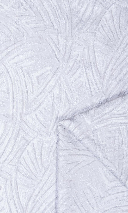 Self-Patterned Poly-Cotton Home Décor Fabric Sample (White)