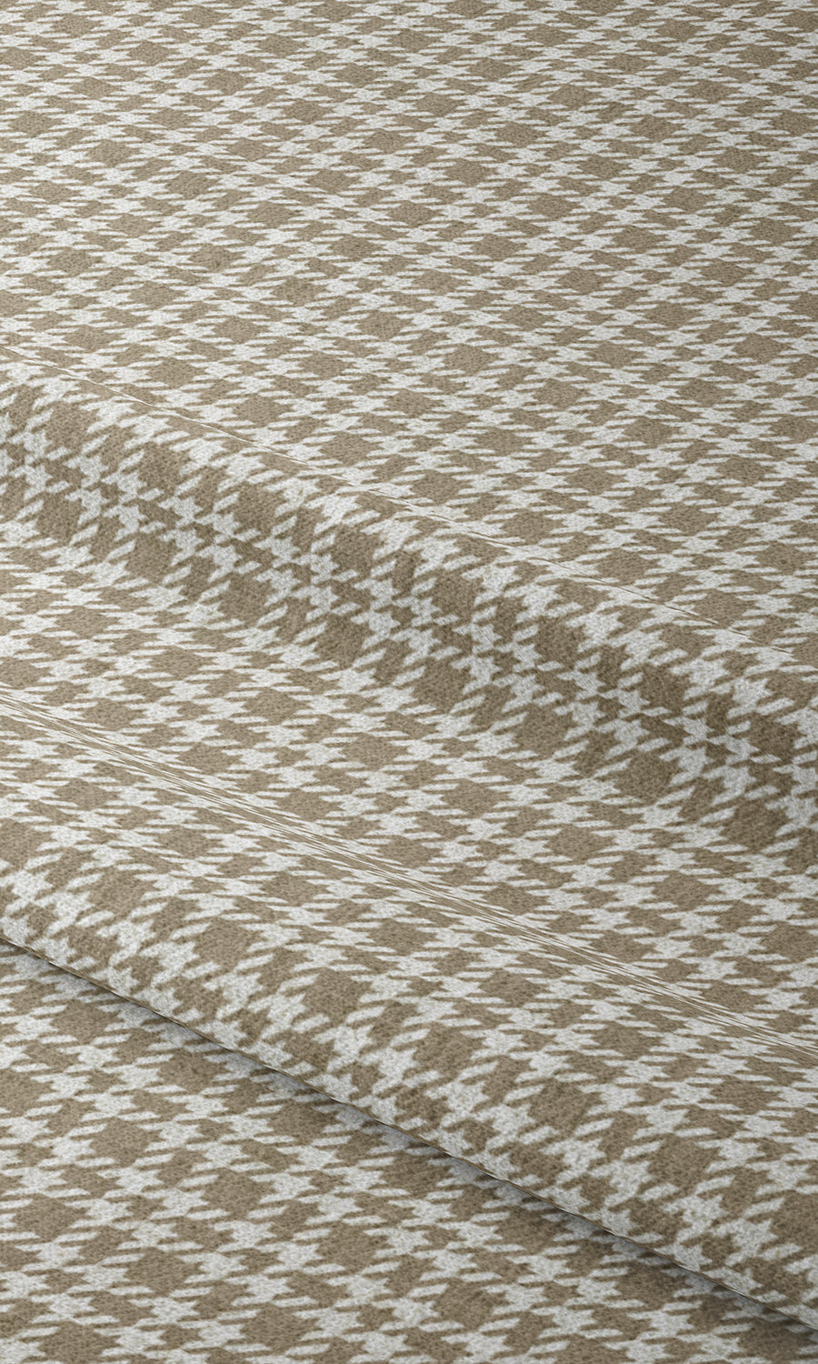 Checkered Window Treatments Fabric By the Metre (Cedar Brown/ White)