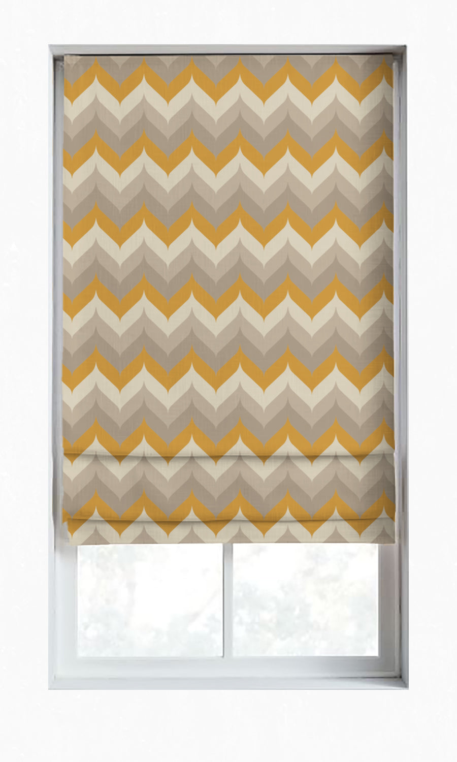 Light Blocking Window Treatments Fabric Sample (Honey Yellow/ Grey)