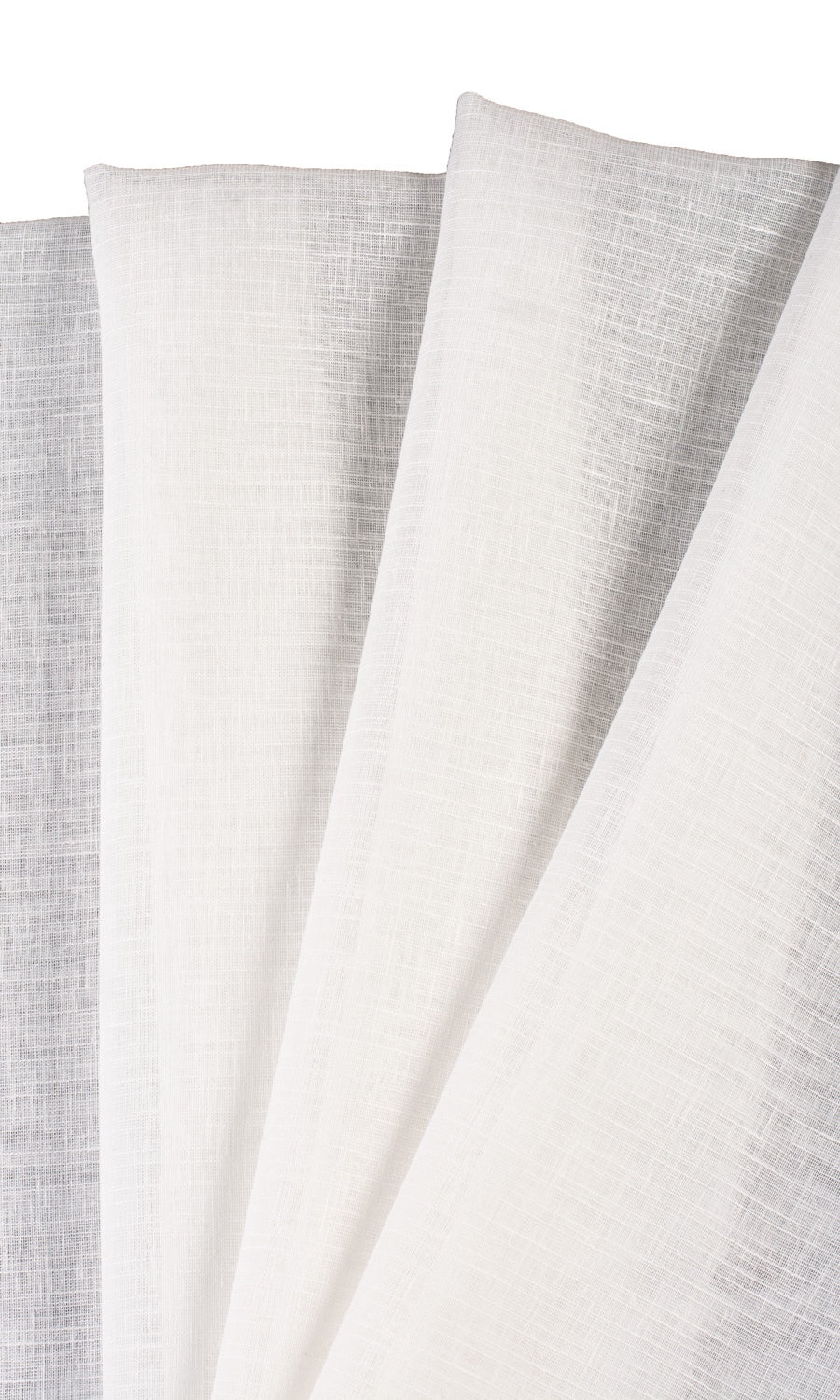 Plain Sheer Home Textile Fabric Material By the Metre (White)