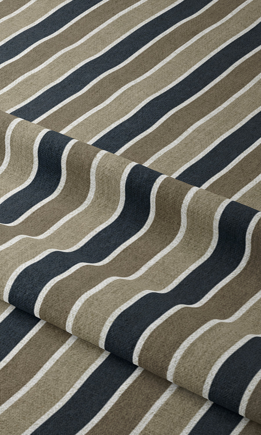 Striped Shades (Navy Blue/ Brown) for Living, Bedroom, Kitchen, Bathroom