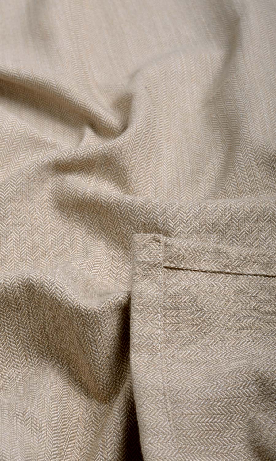 Herringbone Textured Made-to-Measure Roman Blinds (Pale Brown)