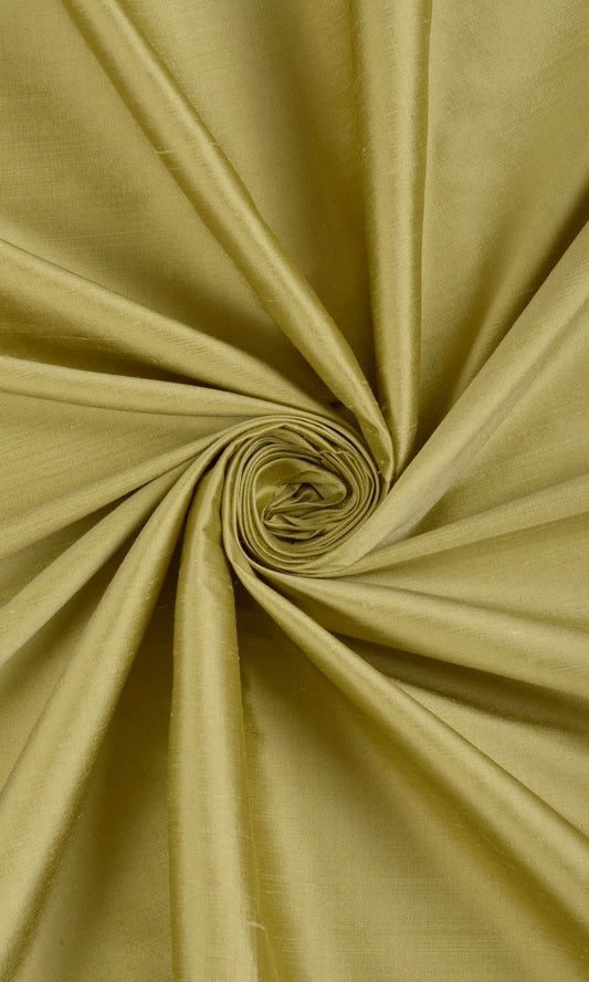 Shantung Silk Home Décor Fabric Sample (Warm Green)