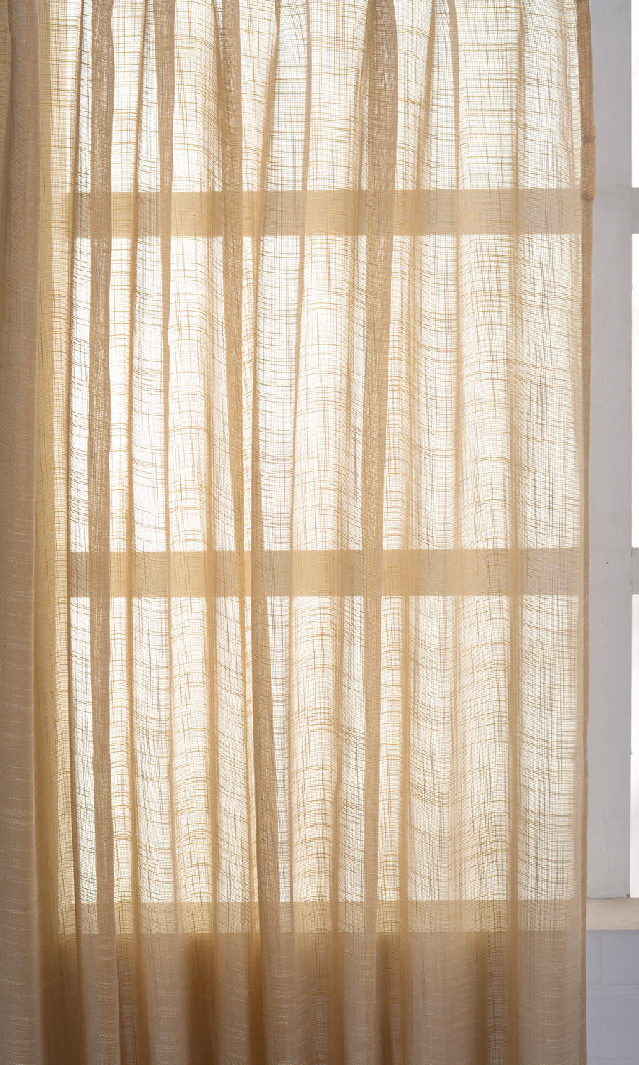 Textured Natural Sheer Fabric Sample for Roman Blinds & Shades (Beige)