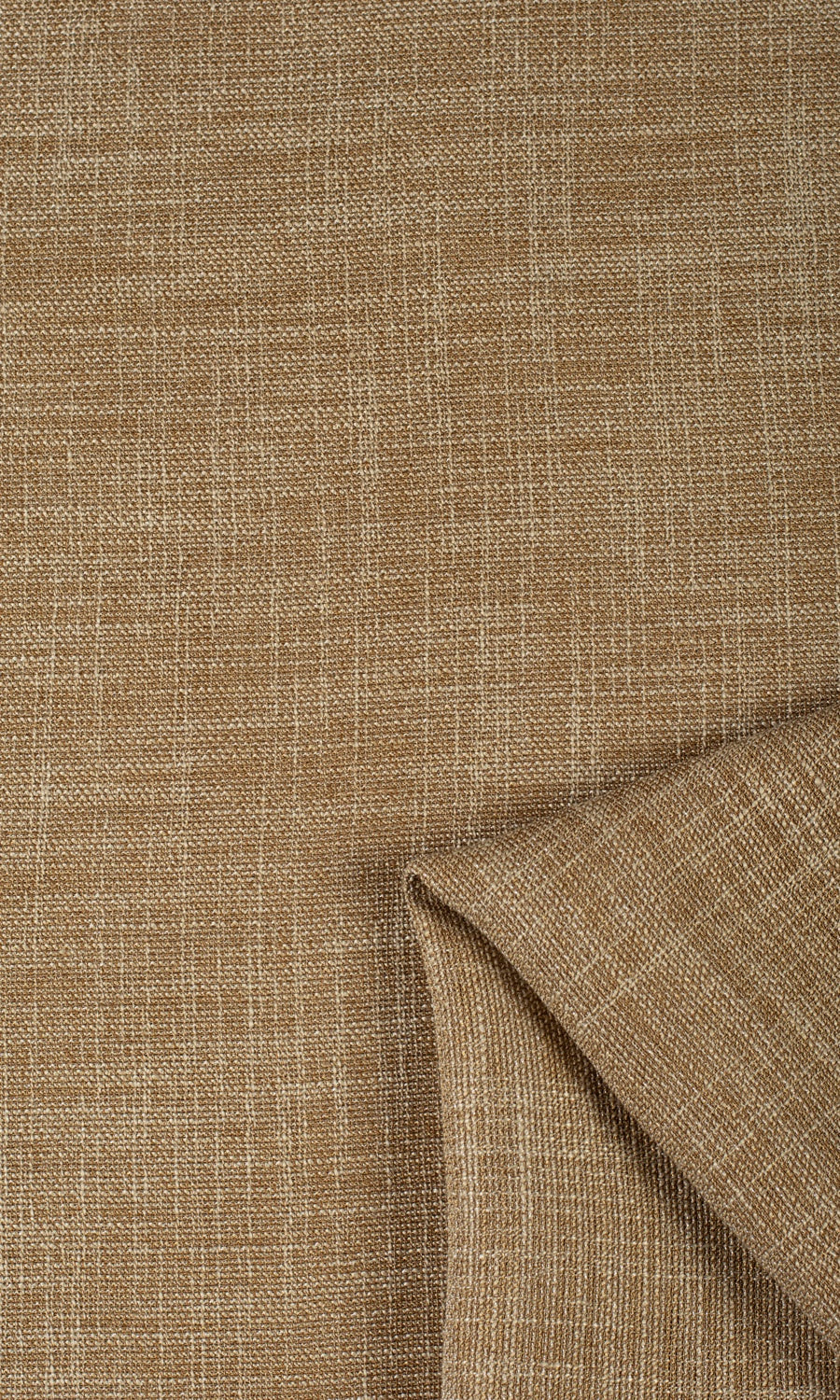 Textured Sheer Free Fabric Material Sample (Peanut Brown)