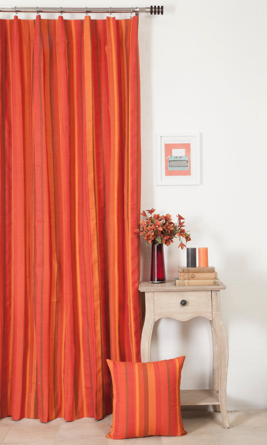 Cotton Fabric Blinds (Orange)