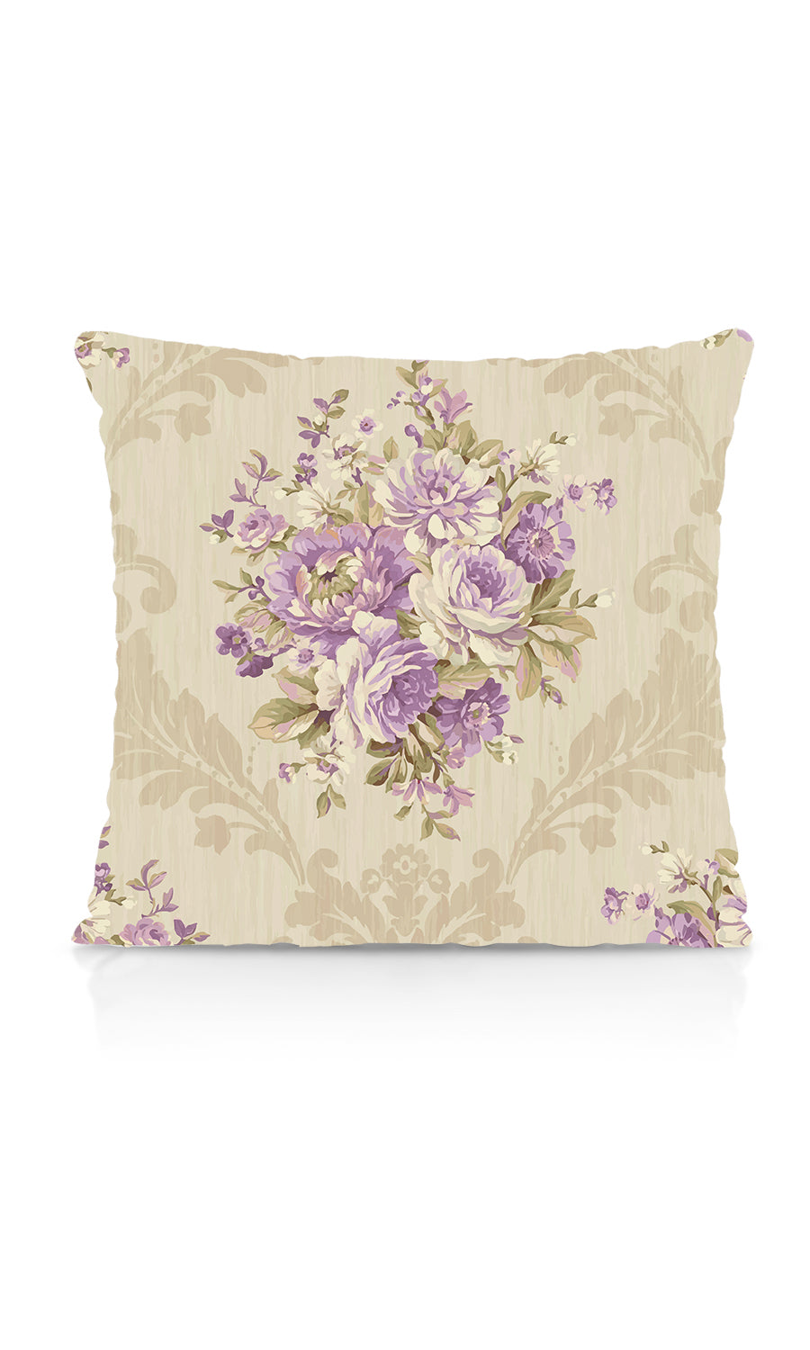 Dimout Floral Roman Blinds (Purple/ Ivory/ Grey) Extra Long Short Wide