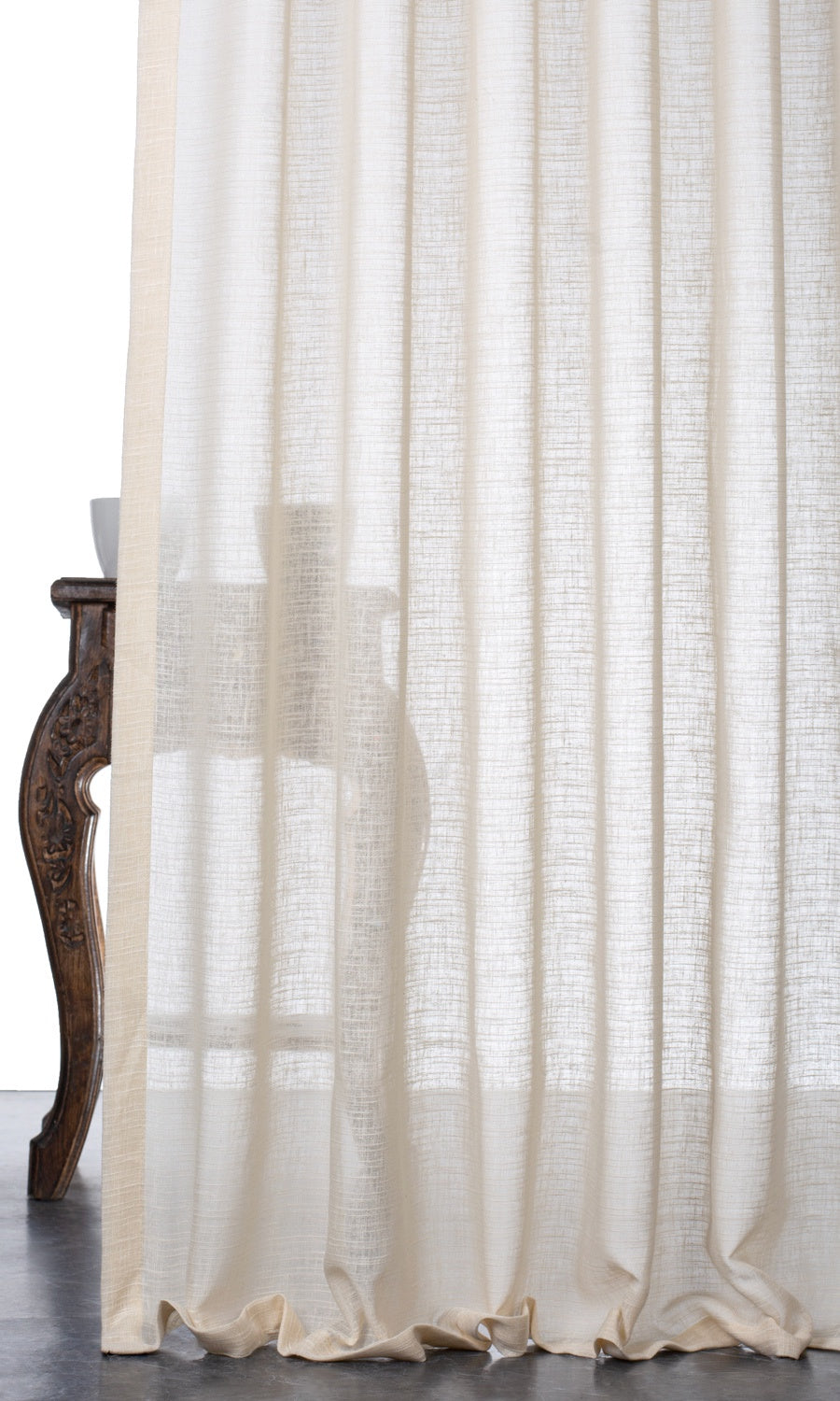 Plain Textured Sheer Blinds (Pale Beige) for Living, Bedroom, Kitchen, Bathroom