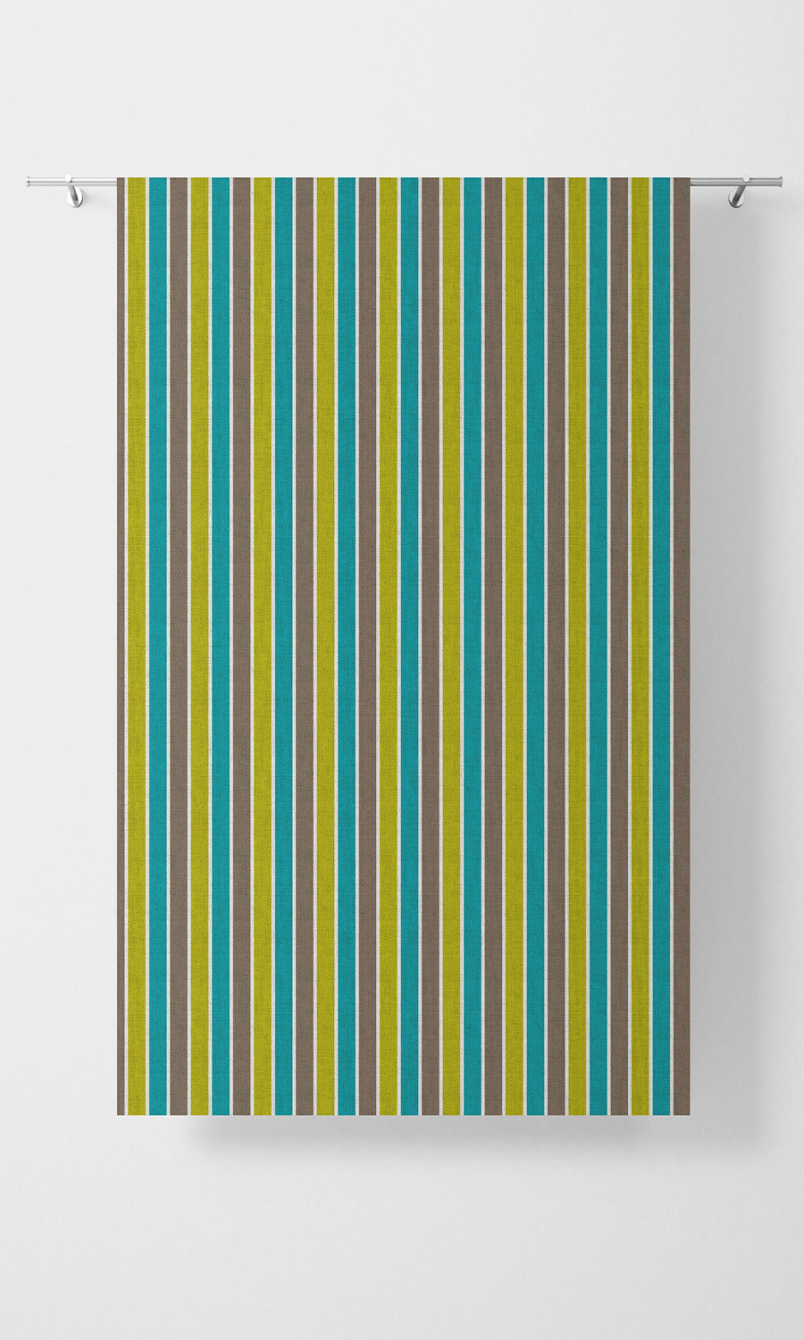 Striped Free Fabric Material Sample (Blue/ Green)