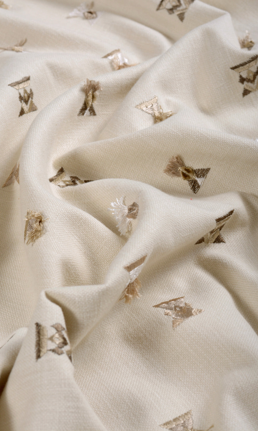 Embroidered Any Size Style Roman Blinds (Beige/ Brown/ White)