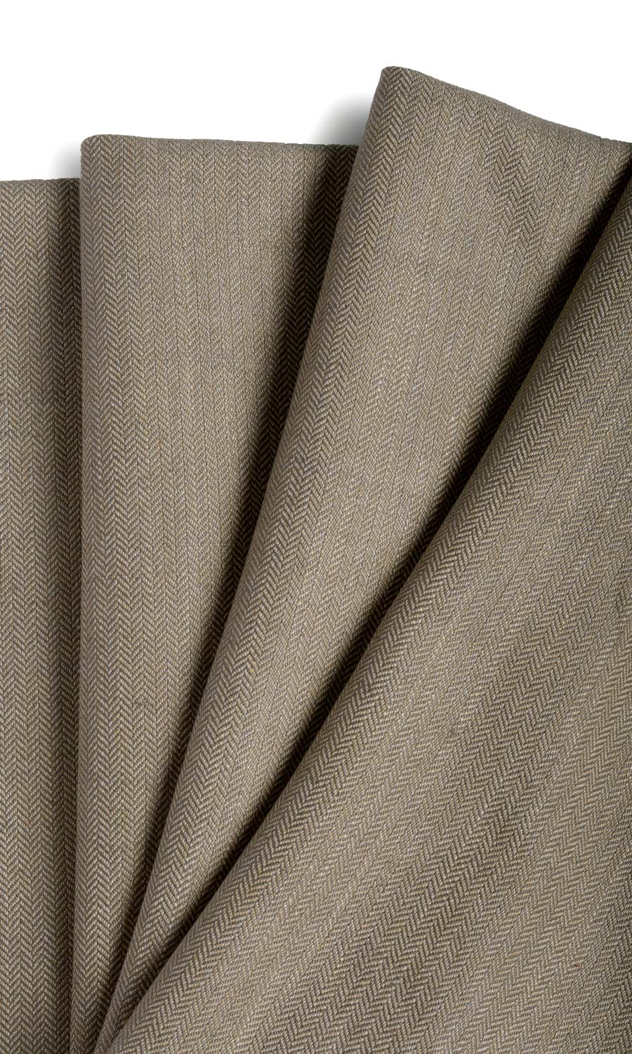 Herringbone Textured Window Treatments Fabric Sample (Mocha Brown)