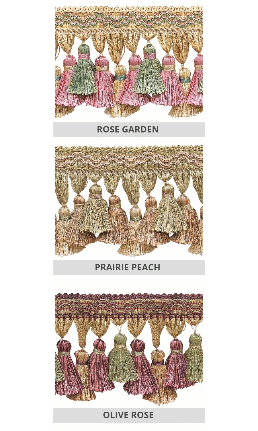Window shades tassel trims