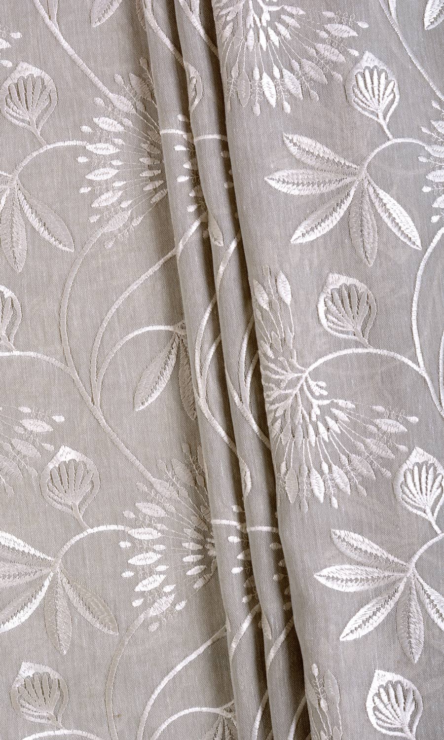 Semi Sheer Roman Shades (Warm Gray/ White) Extra Long Short Wide