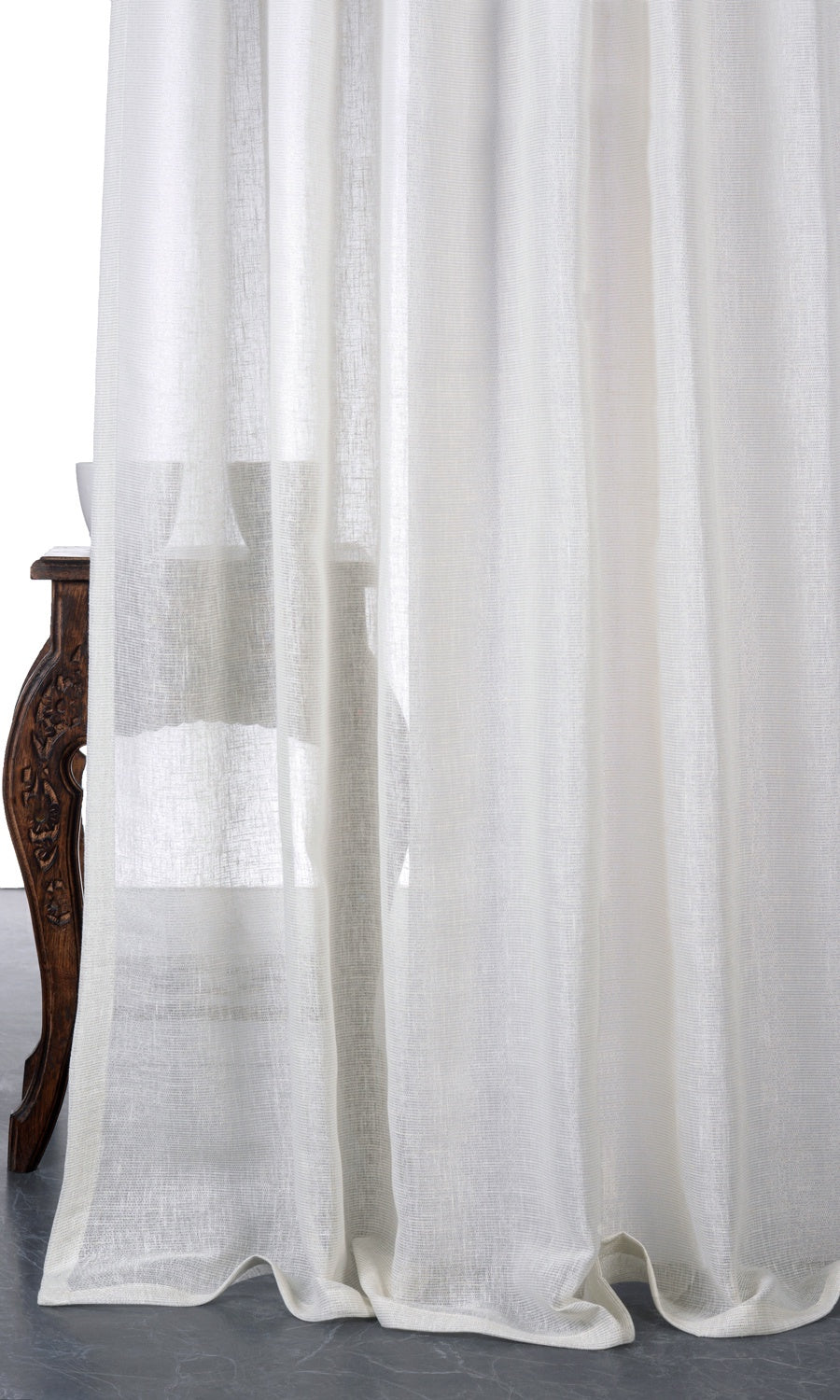 Sheer Fabric Blinds (Creamy White) for Living, Bedroom, Kitchen, Bathroom