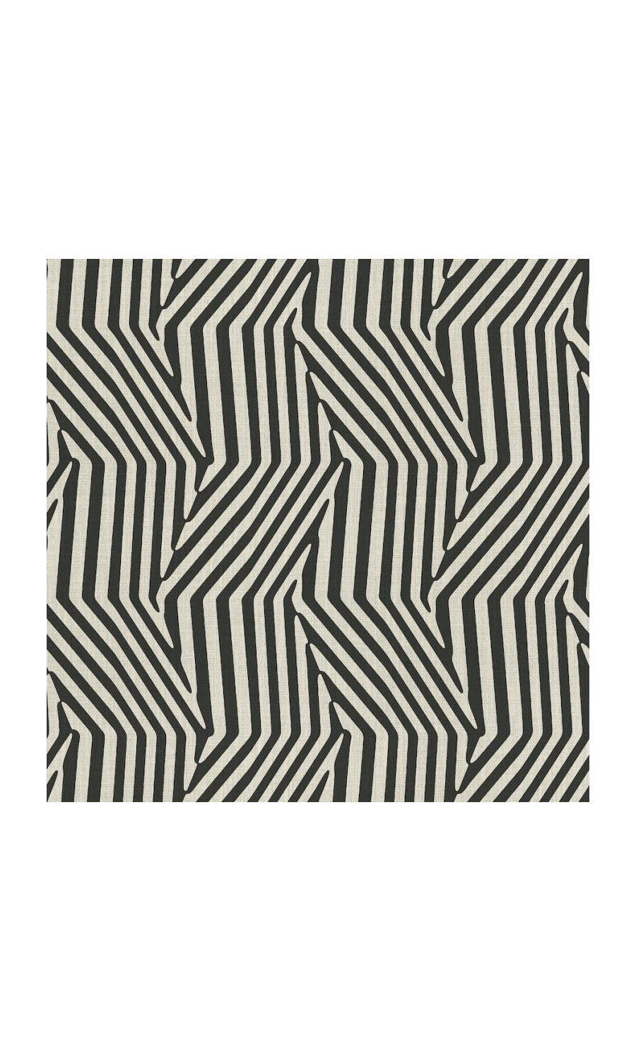 Geo Print Free Fabric Material Sample (Black/ Ivory)