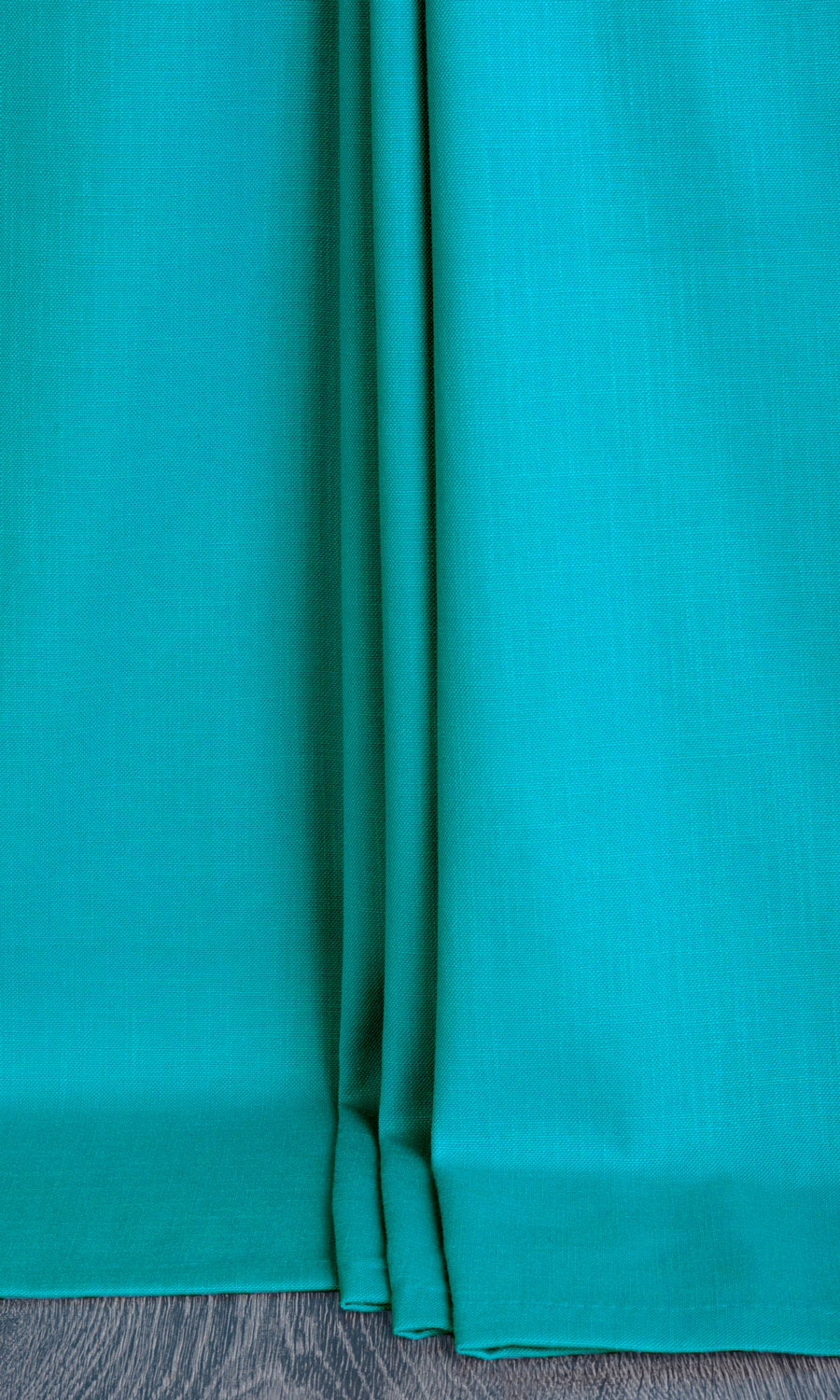 Textured Solid Cotton Flat, Plain, Fake, Faux, European Relaxed Roman Blinds (Turquoise Blue)