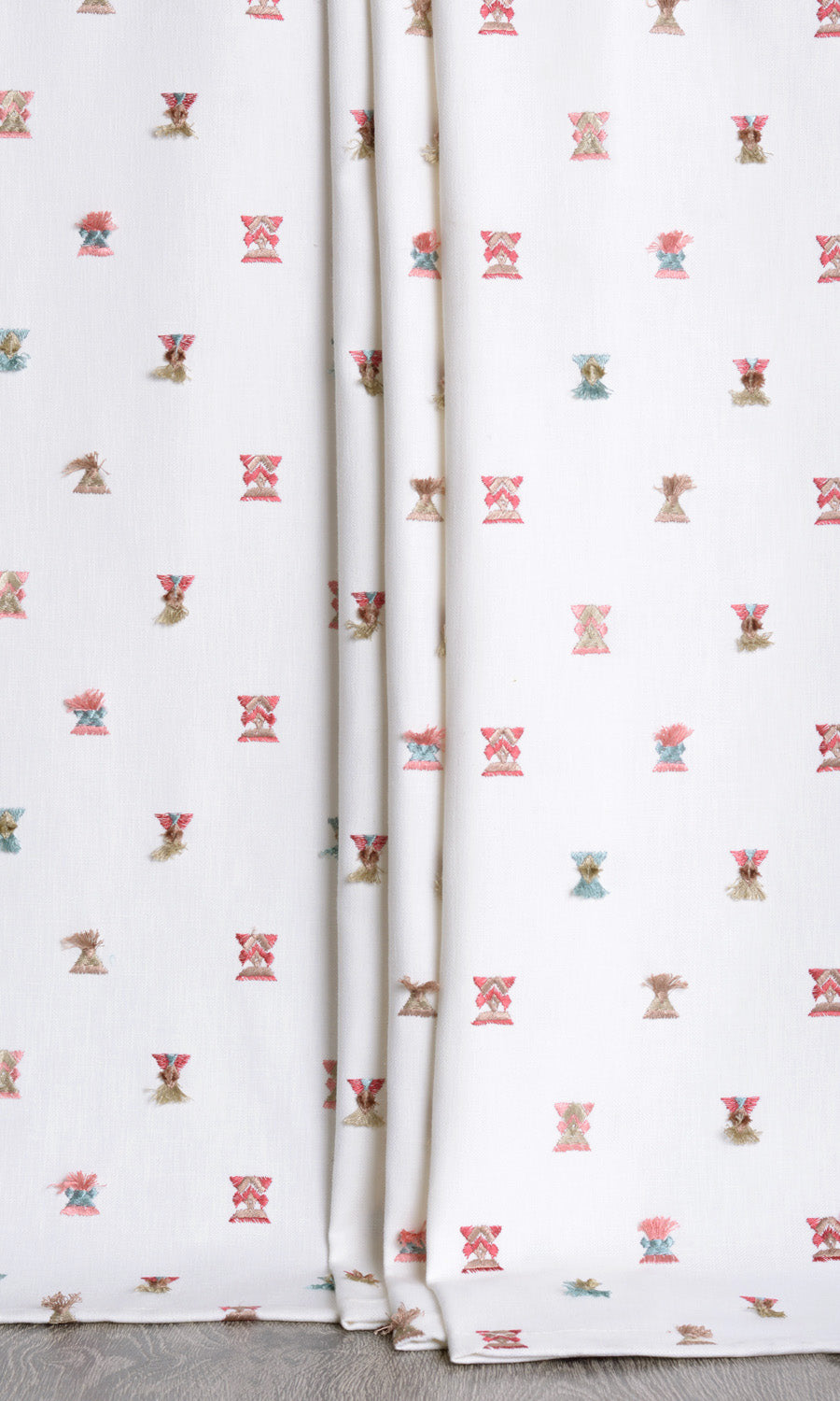 Embroidered Blinds (Red/ Pink/ Blue/ White) for Living, Bedroom, Kitchen, Bathroom