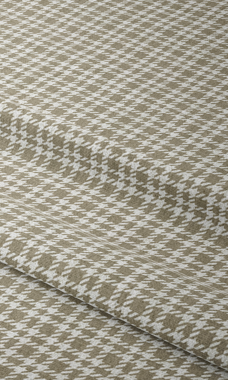 Modern Check Patterned Flat, Plain, Fake, Faux, European Relaxed Roman Blinds (Tan Brown)