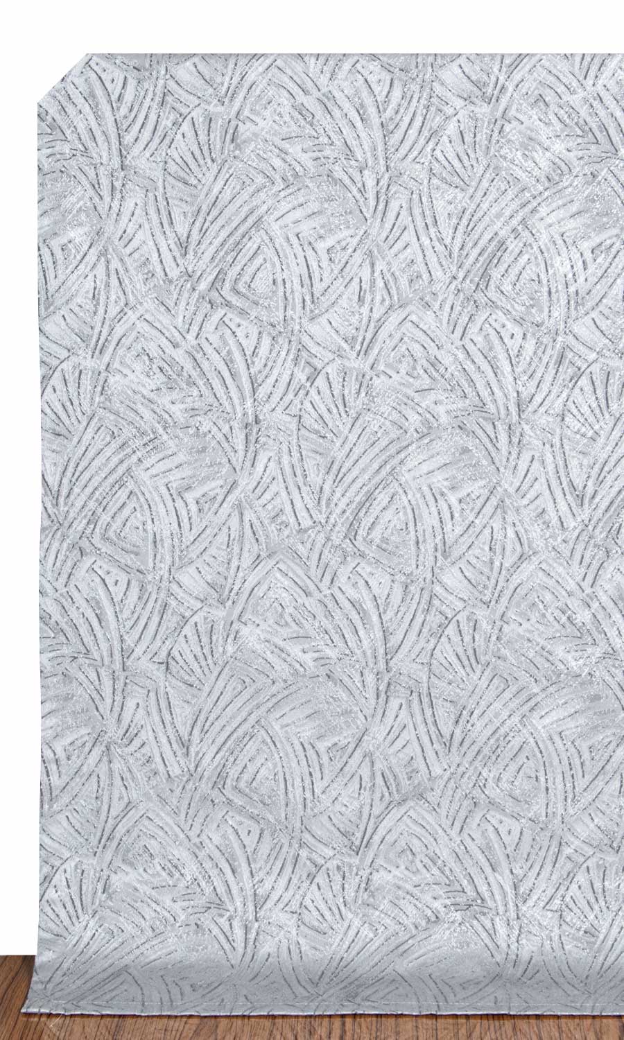 Self-Patterned Poly-Cotton Shades (Steel Grey) for Living, Bedroom, Kitchen, Bathroom