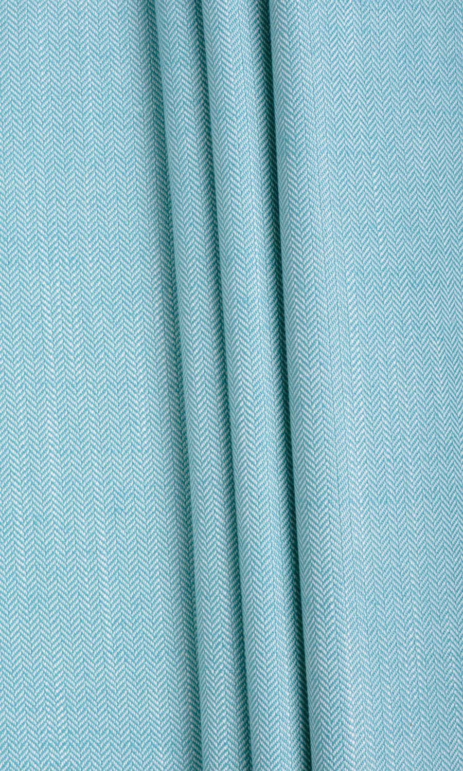 Herringbone Textured Fabric Sample for Roman Blinds & Shades (Blue)