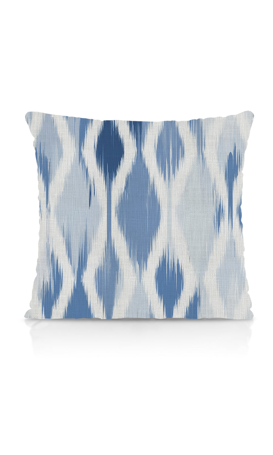 Ikat-Style Flat, Plain, Fake, Faux, European Relaxed Roman Blinds (Eggshell White/ Blue)