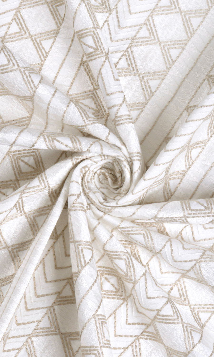 Ikat Textured Made-to-Measure Roman Blinds (white/ Beige)