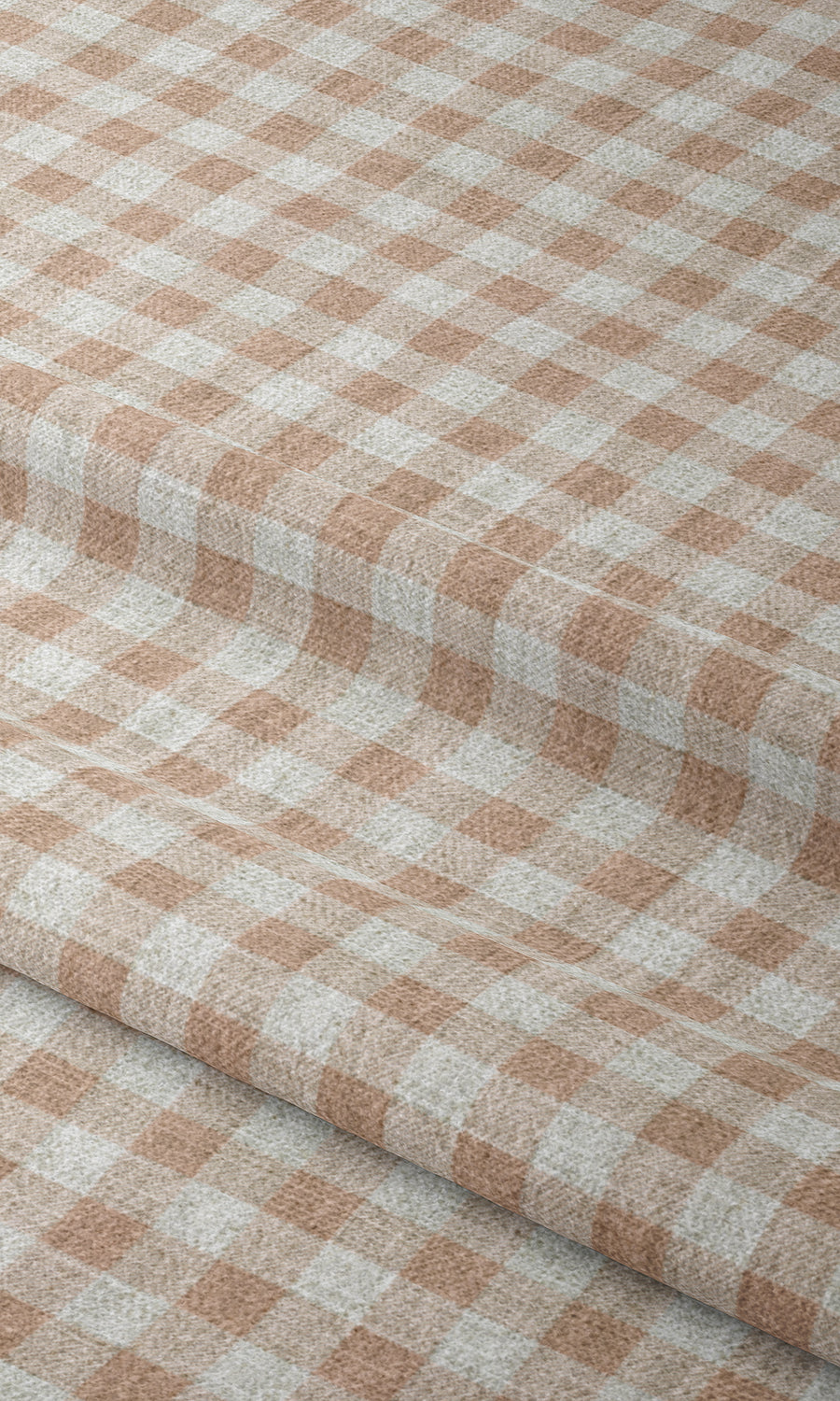 Check Patterned Window Treatments Fabric By the Metre (Blush Pink/ White)