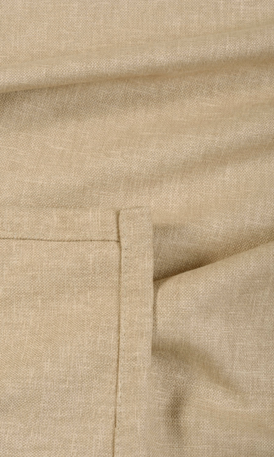 Linen Blend Free Fabric Material Sample (Beige)