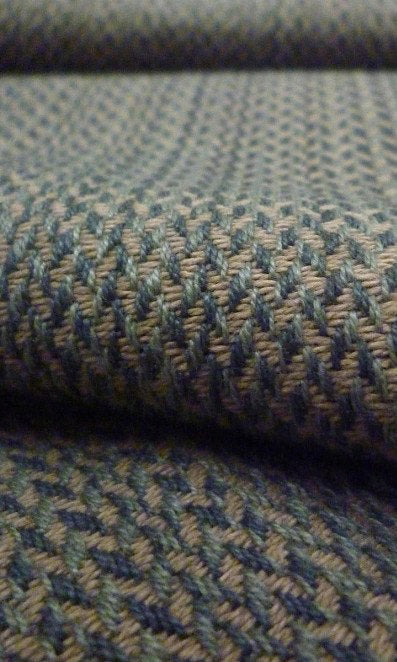 Cotton Home Décor Fabric Sample (Blue/ Brown)