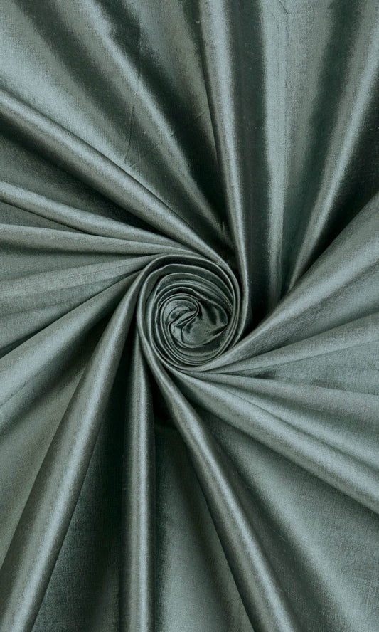 Shantung Silk Home Décor Fabric By the Metre (Ocean/ Teal Blue)