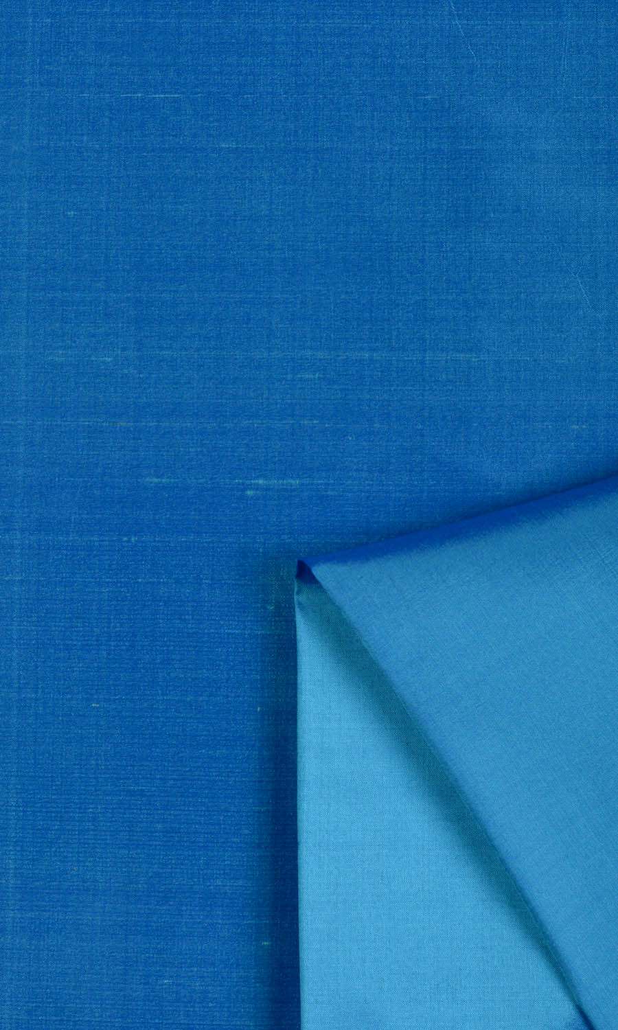 Shantung Silk Fabric Blinds (Azure Blue) Extra Long Short Wide