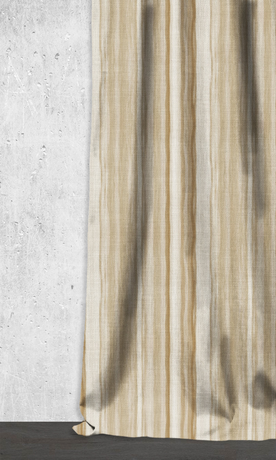 Modern Striped Window Treatments Fabric By the Metre (Brown/ Beige)