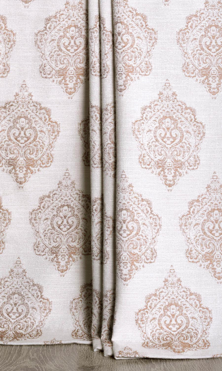 Patterned Any Size Style Roman Blinds (White/ Mocha Brown)