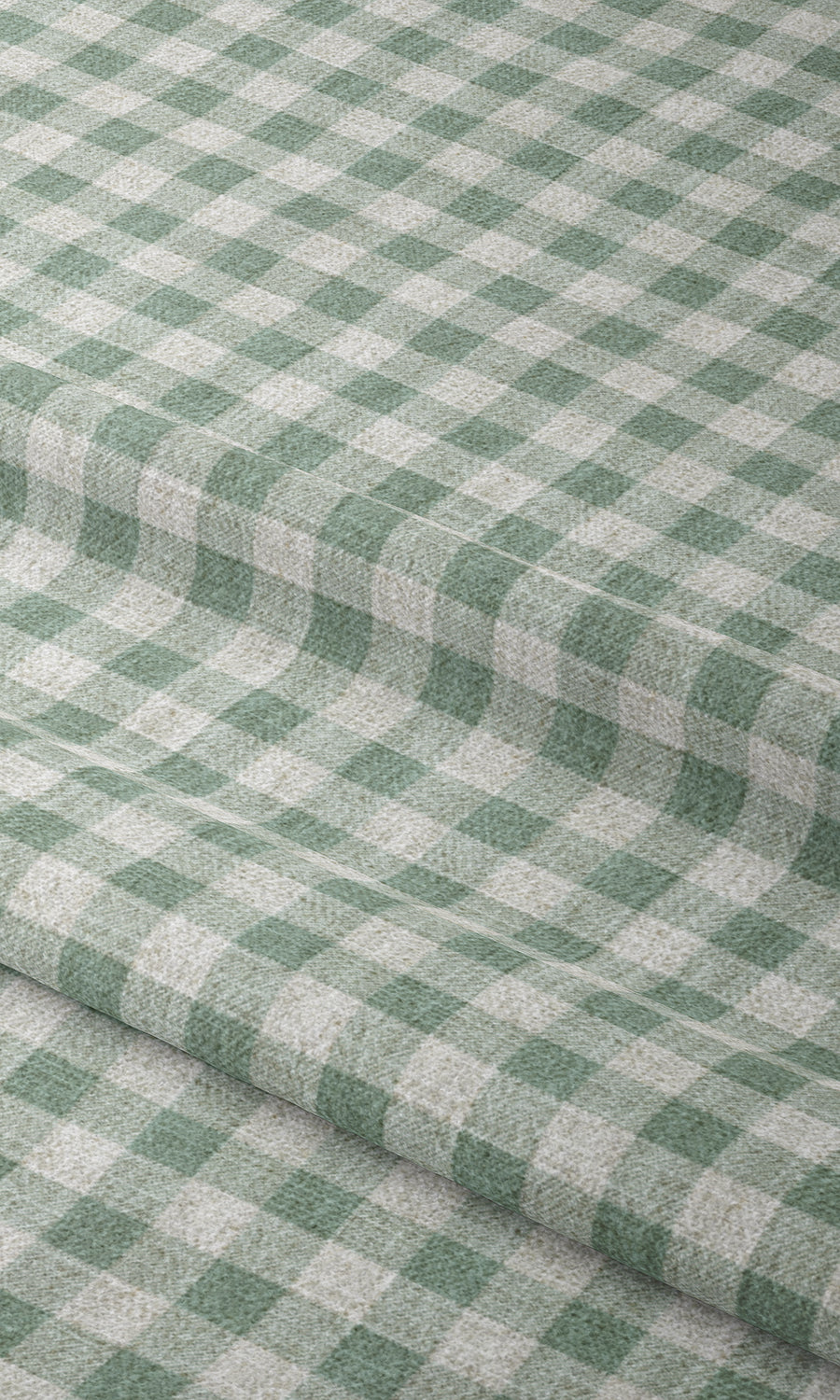 Checkered Window Treatments Fabric Sample (Duck Egg Blue/ White)