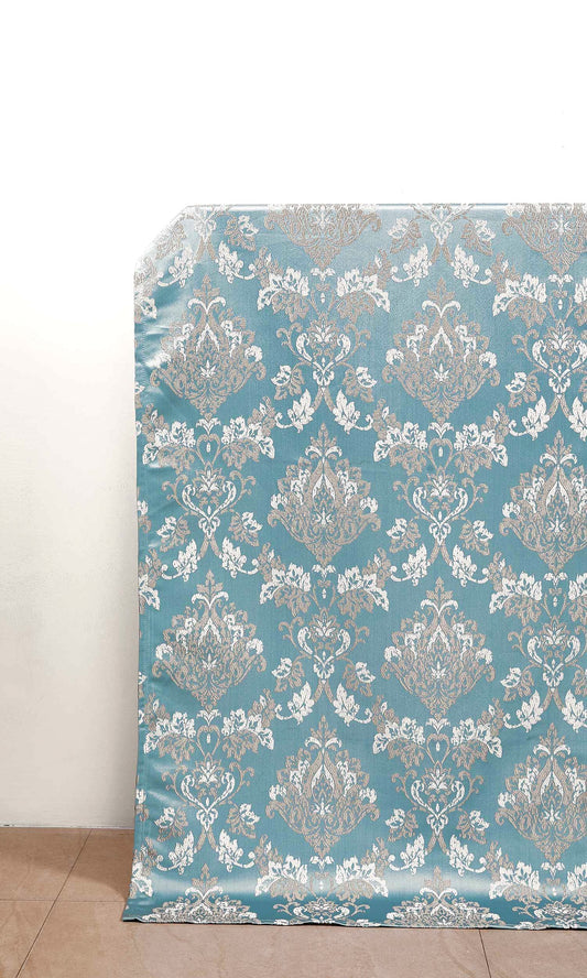 Fleur De Lis Patterned Shades (Blue)