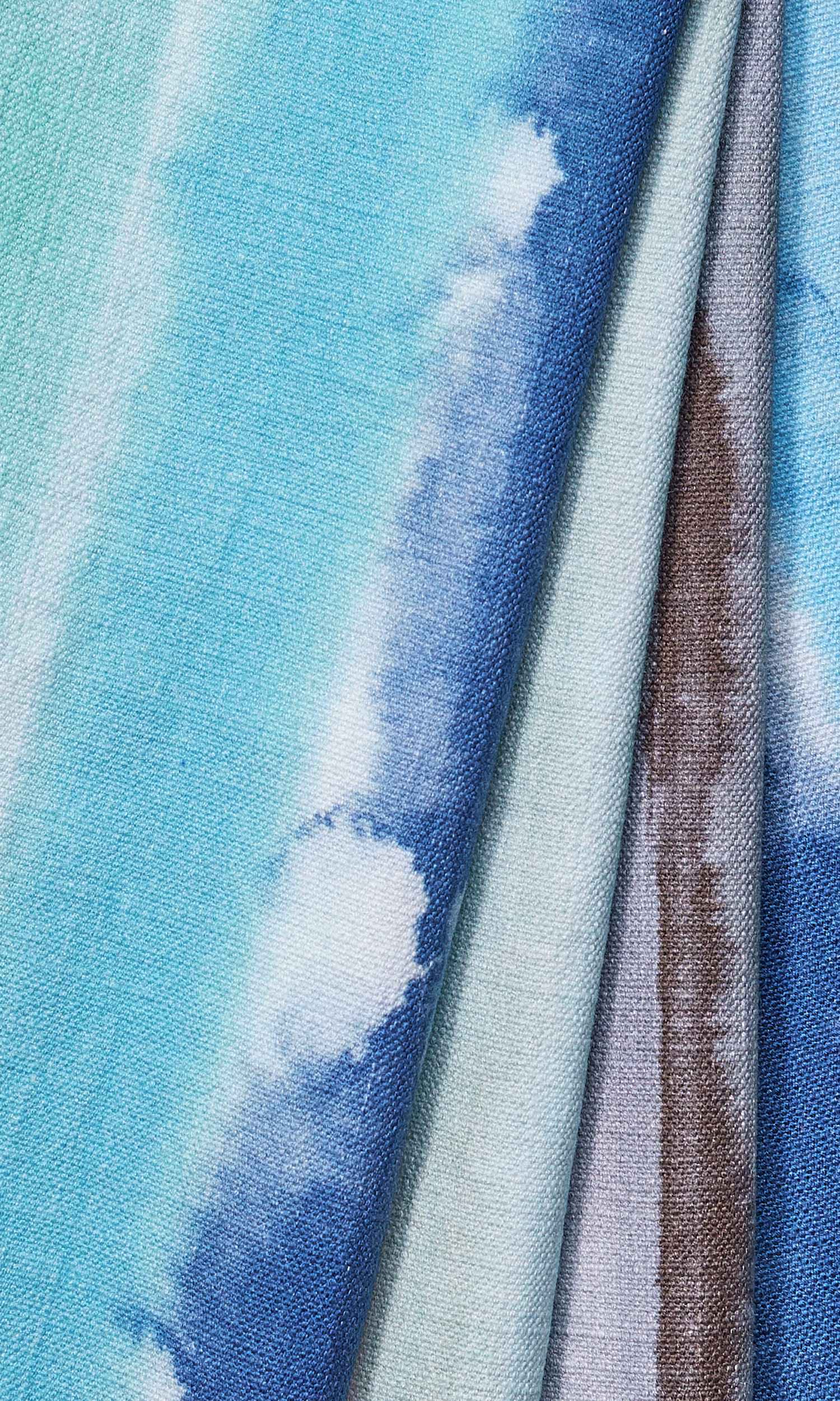 Cotton Printed Blinds (Blue/ Gray/ Brown) for Living, Bedroom, Kitchen, Bathroom