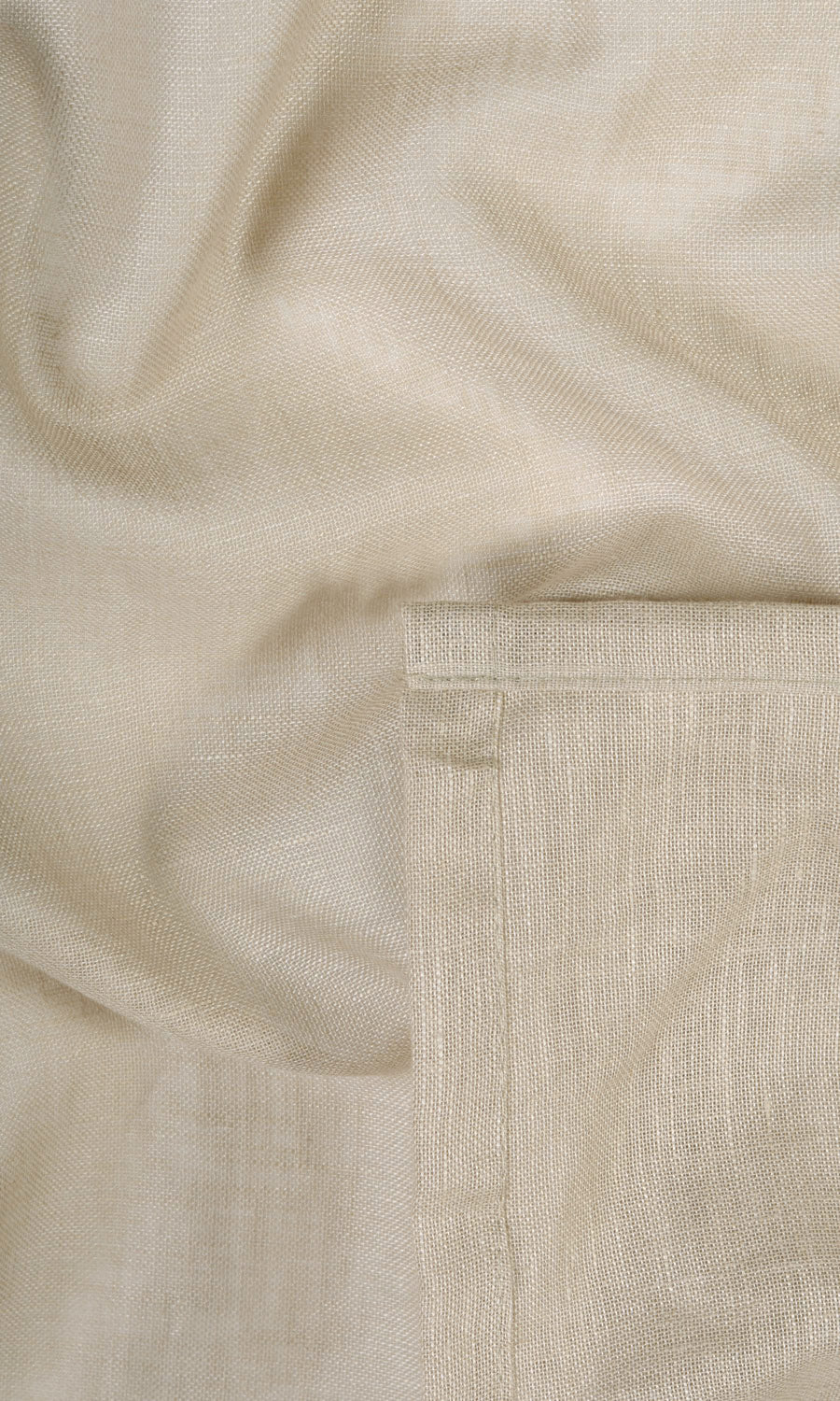 Linen Blend Sheer Fabric Sample for Roman Blinds & Shades (Beige)