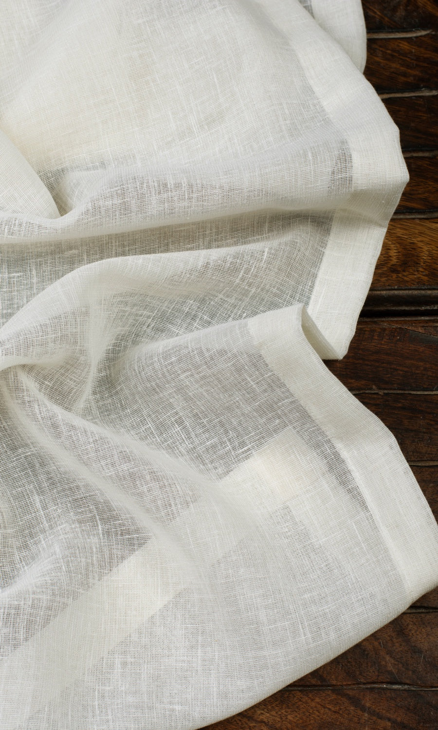 Sheer Home Textile Fabric Material Sample (Cream/ Milky White)