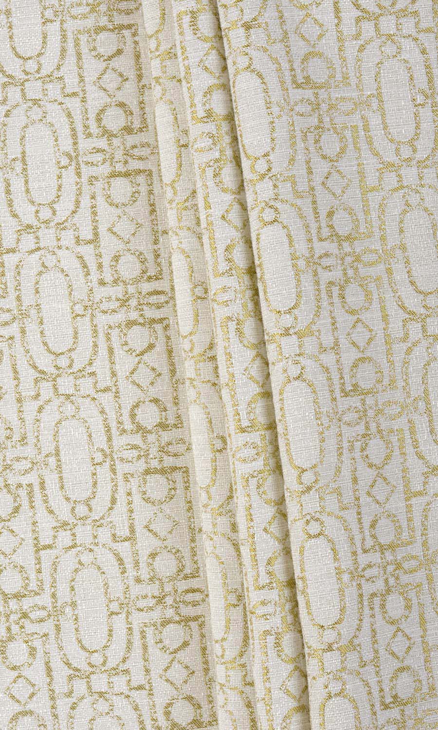 Trellis Poly-Cotton Roman Blinds & Window Shades (Off White/ Green)