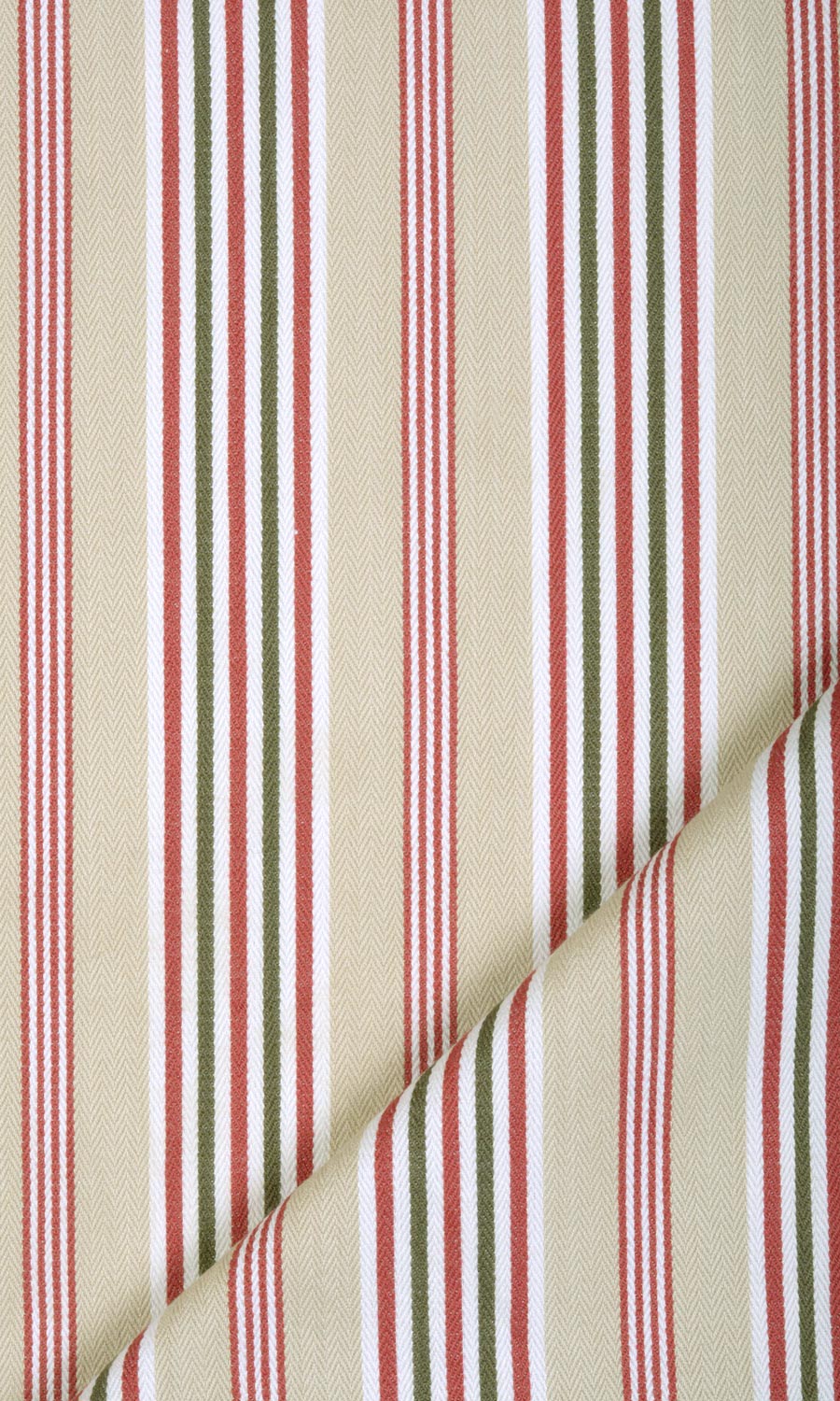Cotton Window Treatments Fabric Sample (Brown/ Beige/ Red)