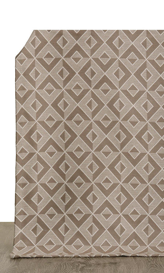 Geometric  Home Décor Fabric Sample (Mocha Brown)