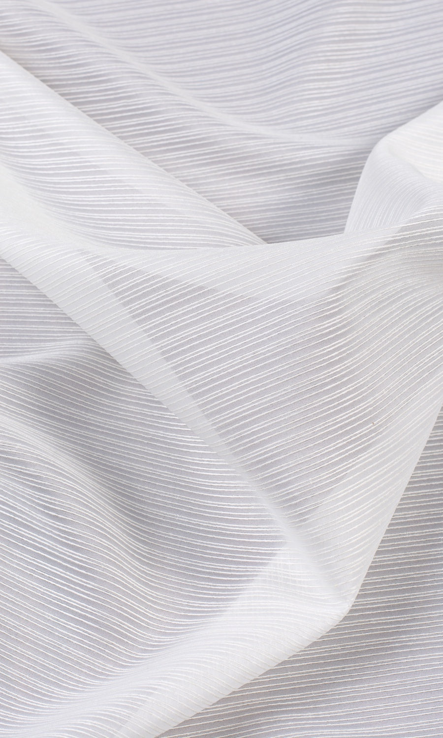 Striped Sheer Made-to-Measure Roman Blinds (Chiffon White)