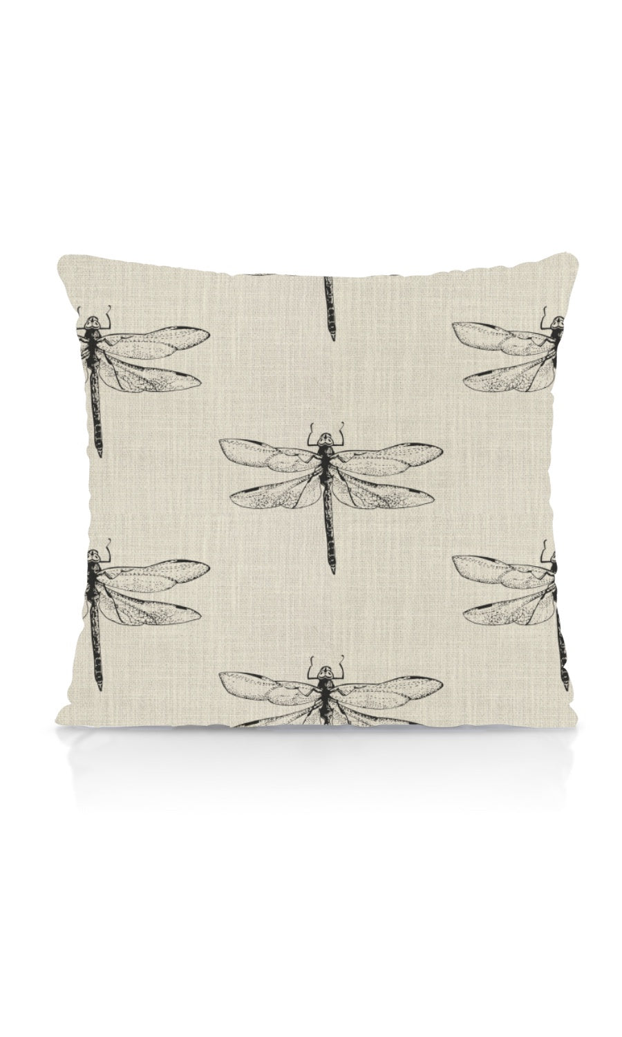 Dragonfly Print Flat, Plain, Fake, Faux, European Relaxed Roman Blinds (Black/ White)